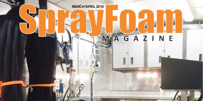Spray Foam Magazine Discusses Spray Rigs in their 2016 MarchApril Issue 