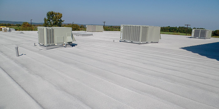 Finished Spray Foam Roofing System 