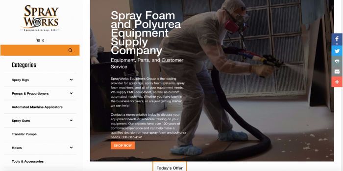   SprayWorks Equipment Company Launches New Store