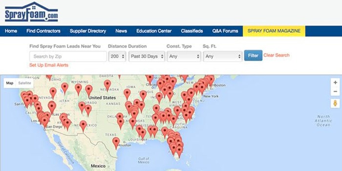 Spray Foam Job Leads Are Now A Click Away