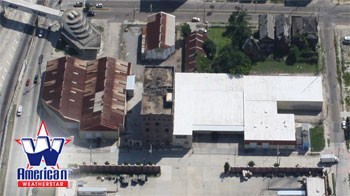 Urethane Coating System and Spray Foam Insulation Repairs Building Damaged by Hurricane Katrina